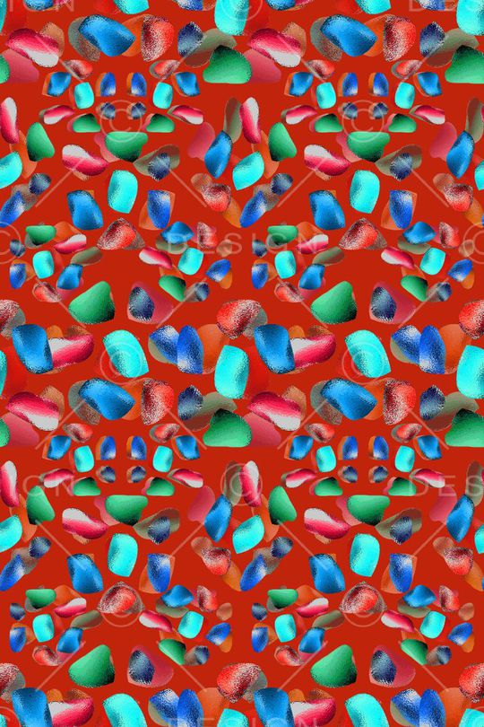 抽象图案印花华亿平台图片