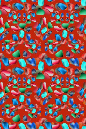 抽象图案印花华亿平台图片