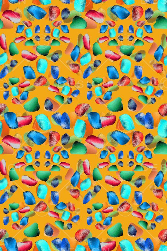 抽象图案印花华亿平台图片