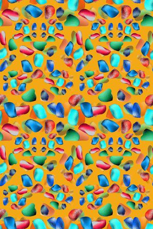 抽象图案印花华亿平台图片