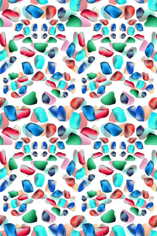 抽象图案印花华亿平台图片