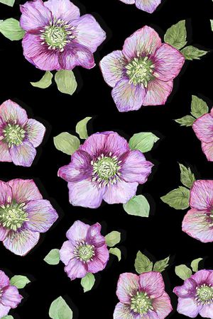 时尚抽象女装裙子手绘花朵数码印花印花华亿平台图片