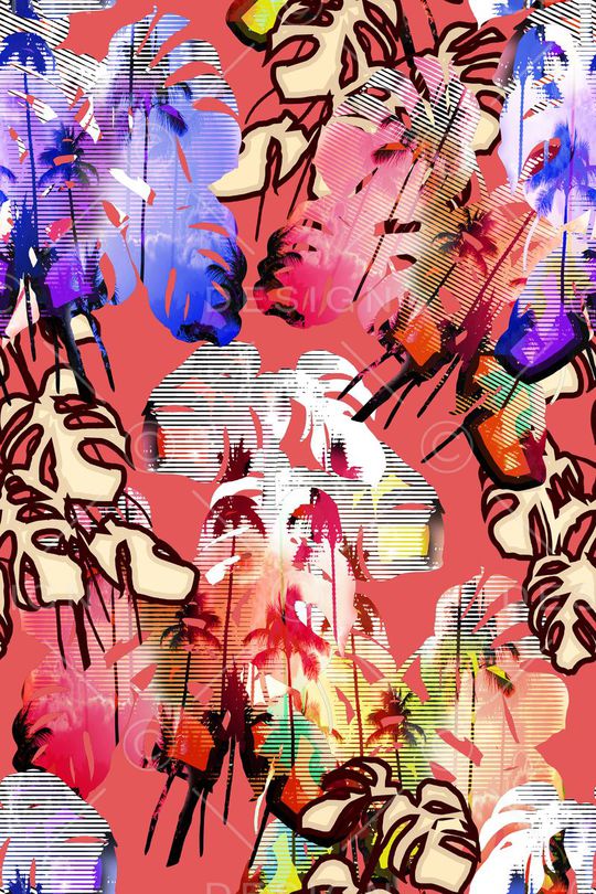 男女泳装印花华亿平台图片