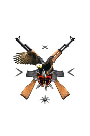 手枪印花华亿平台图片