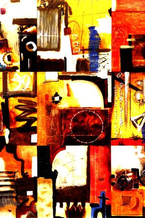 抽象几何印花华亿平台图片