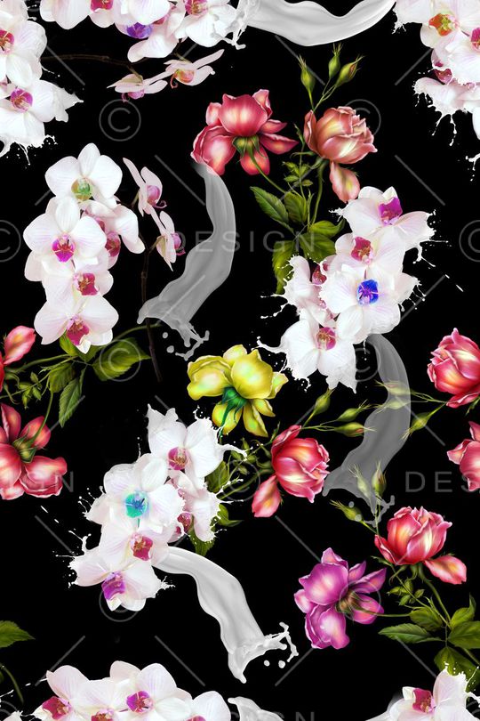 玫瑰印花华亿平台图片