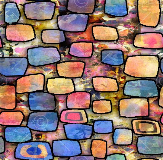 不规则几何印花华亿平台图片