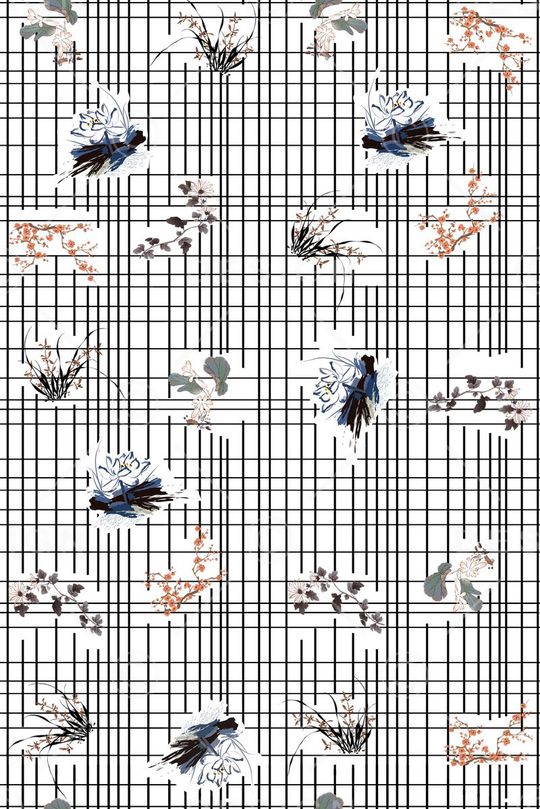 花卉印花华亿平台图片