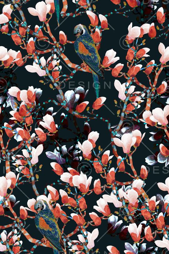 花鸟印花华亿平台图片