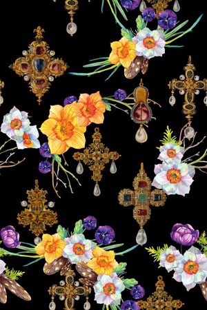 时尚复古印花华亿平台图片