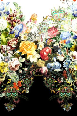 花卉印花华亿平台图片