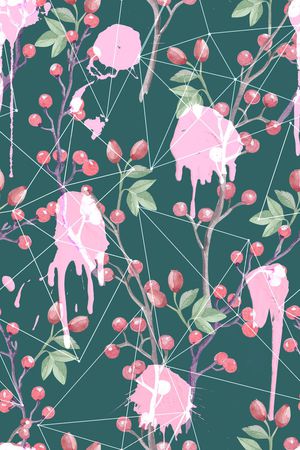 花卉印花华亿平台图片