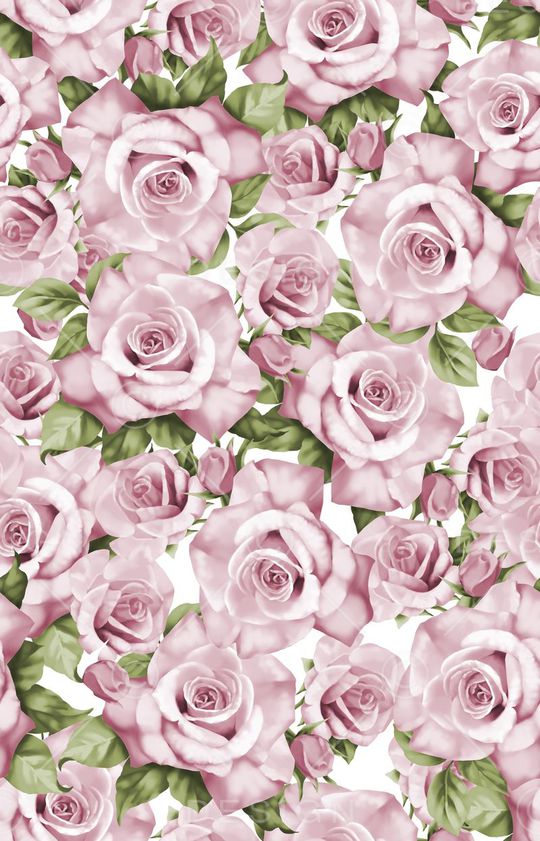 手绘玫瑰花印花华亿平台图片