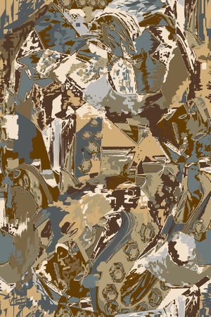 不规则几何印花华亿平台图片