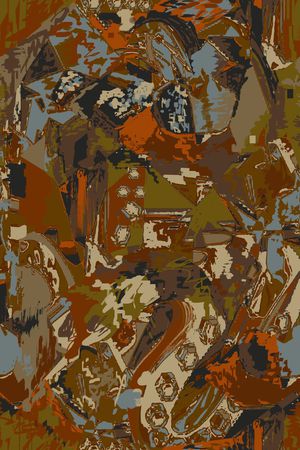 不规则几何印花华亿平台图片