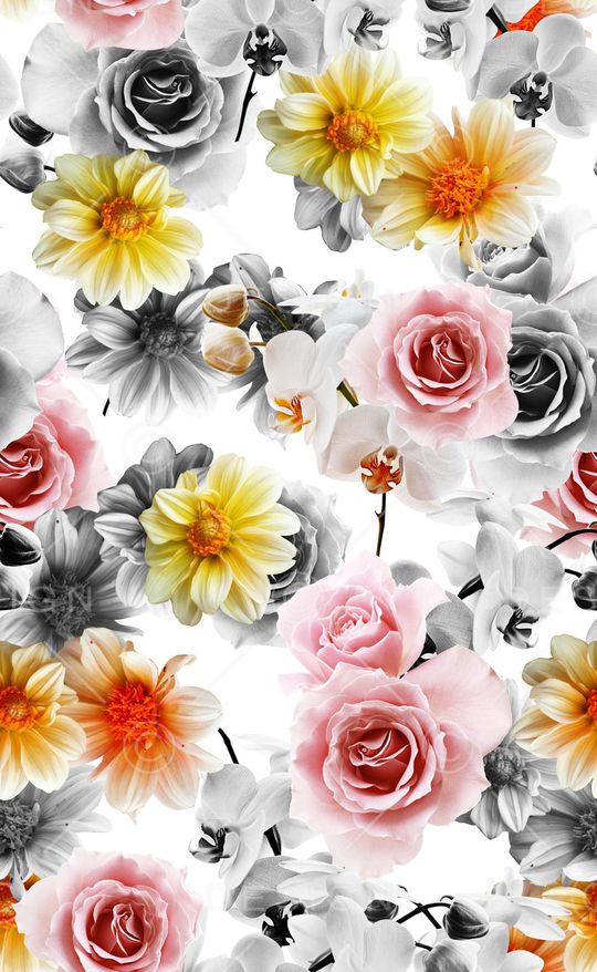 高清花卉印花华亿平台图片