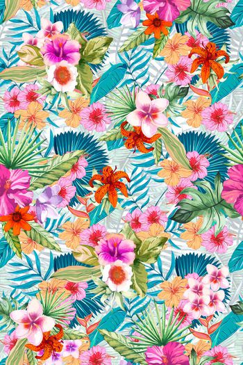 658587-手绘 热带植物花卉花朵