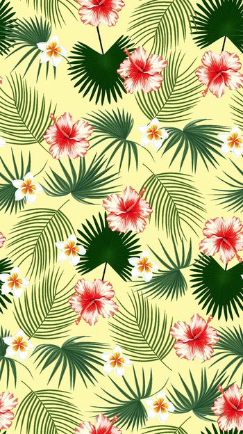 658615-手绘花朵 植物叶子--2