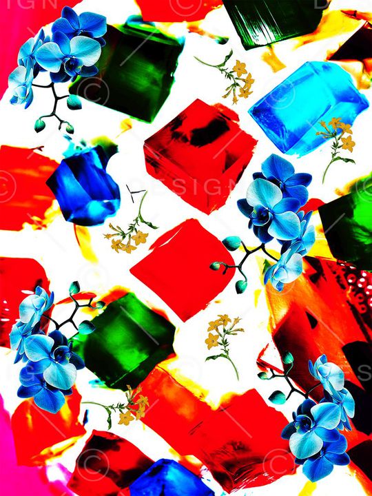 彩色水晶印花华亿平台图片