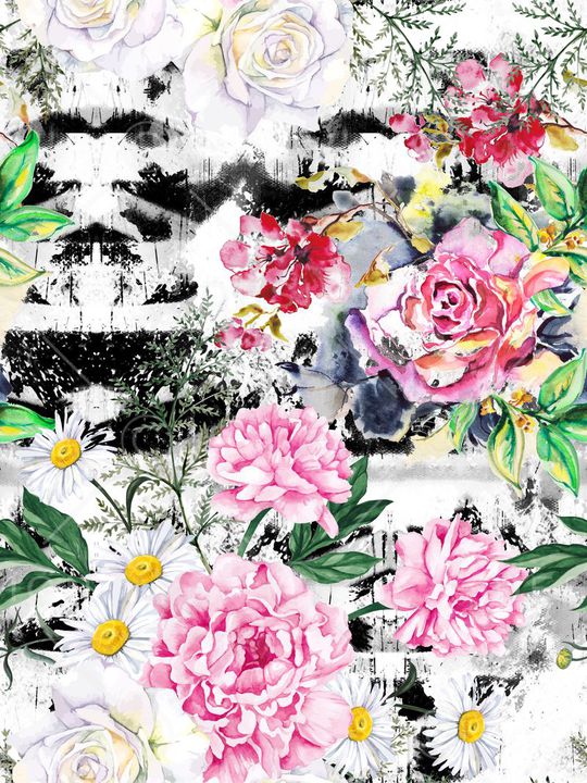 水墨印花华亿平台图片