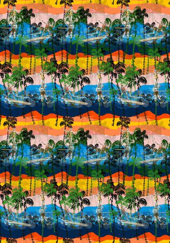 658684-夏日风情 海边冲浪--1-1