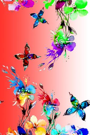 水彩印花华亿平台图片