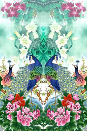 中国风印花华亿平台图片