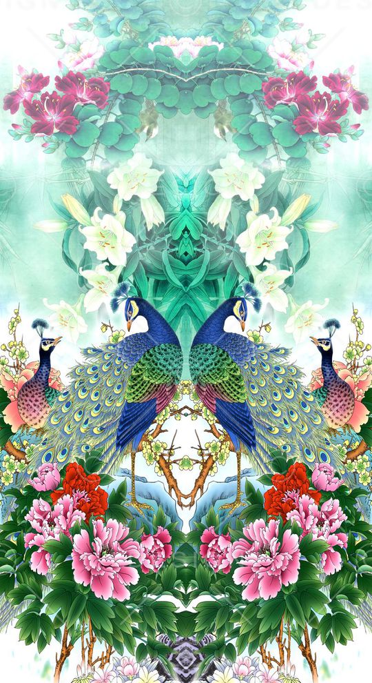 中国风印花华亿平台图片