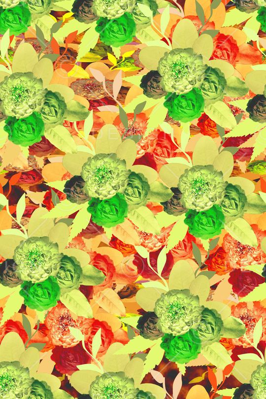 时尚花卉印花华亿平台图片