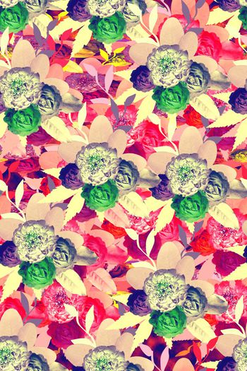 658722-时尚黑白花卉2