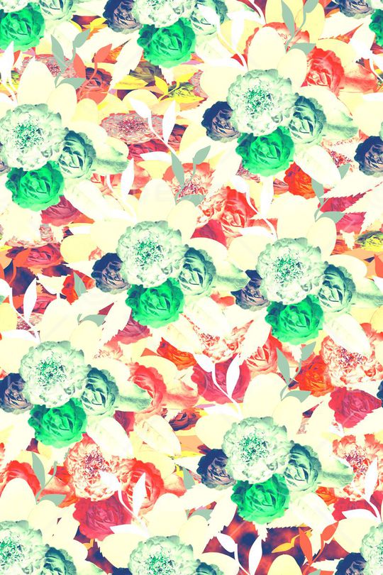 时尚花卉印花华亿平台图片