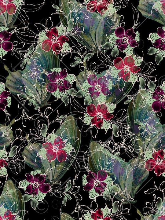 花朵印花华亿平台图片