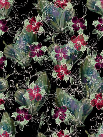 花朵印花华亿平台图片