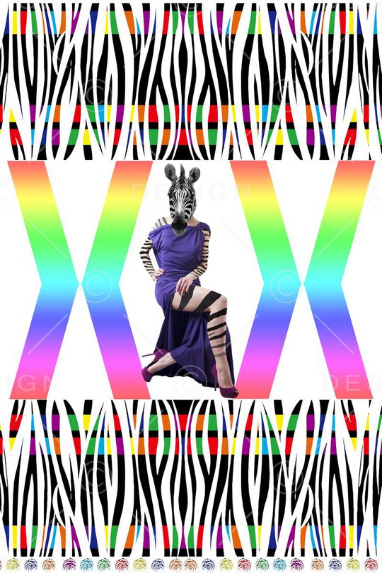 波浪条纹印花华亿平台图片