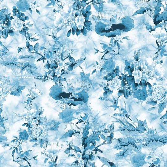 青花瓷印花华亿平台图片