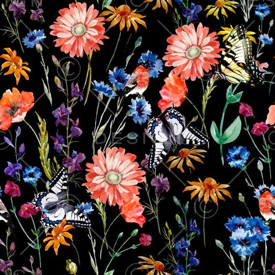 花卉印花华亿平台图片