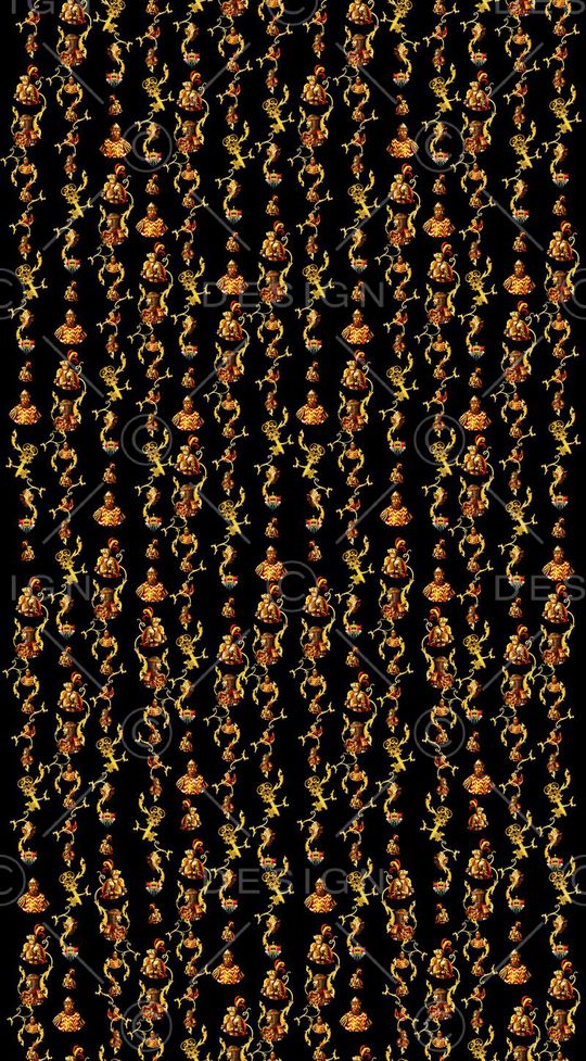 仿大牌欧花满身印印花华亿平台图片