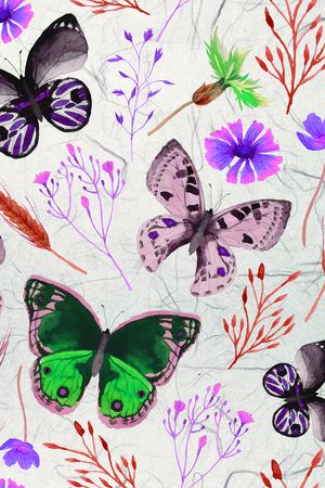 动物纹花草组合印花华亿平台图片