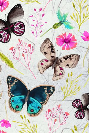 动物纹花草组合印花华亿平台图片