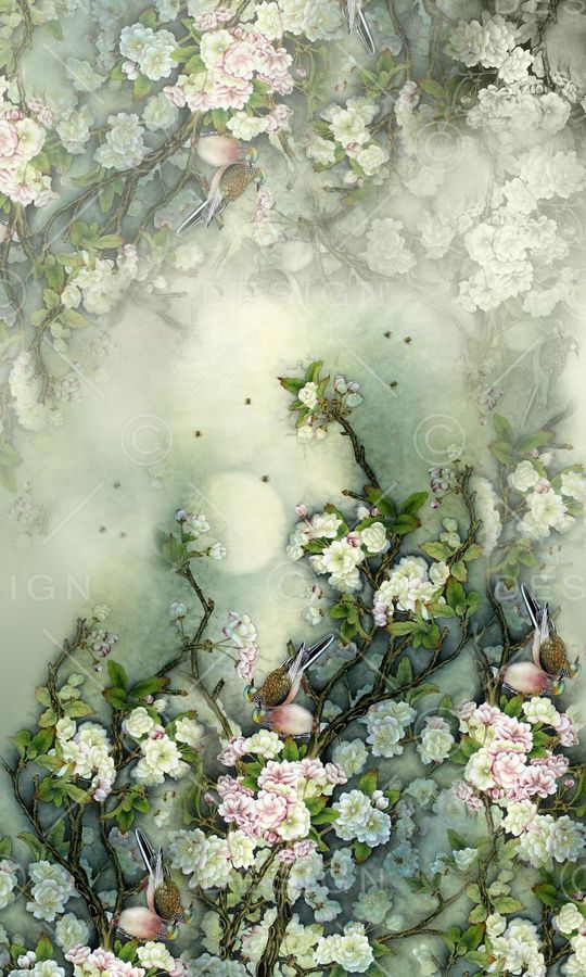 手绘花卉印花华亿平台图片