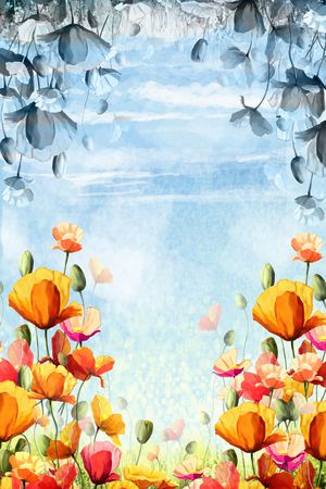 花卉印花华亿平台图片