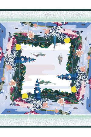 丝巾印花华亿平台图片