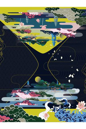 丝巾印花华亿平台图片