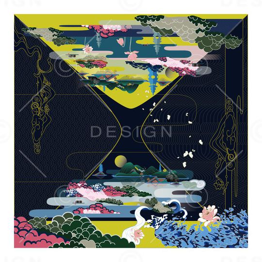 丝巾印花华亿平台图片