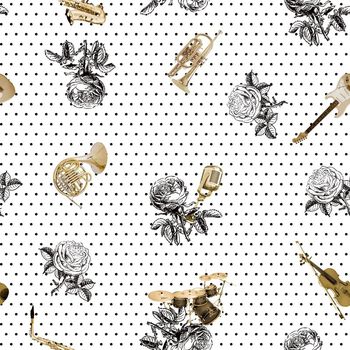 658987-波点手绘玫瑰乐器男装华亿平台-白