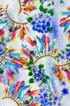 花卉印花华亿平台图片