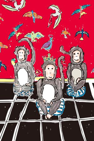 猴子意大利印花华亿平台图片