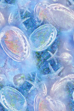 海洋生物印花华亿平台图片