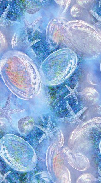 海洋生物印花华亿平台图片