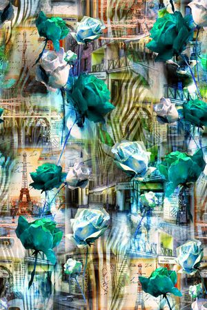 花卉印花华亿平台图片